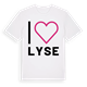 White t-shirt med Jag älskar Lyse t-shirt stort tryck