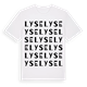 White t-shirt med Lyse ordlek t-shirt