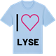 Blue Soul t-shirt med Jag älskar Lyse t-shirt stort tryck