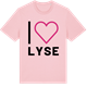 Pink Cotton t-shirt med Jag älskar Lyse t-shirt stort tryck