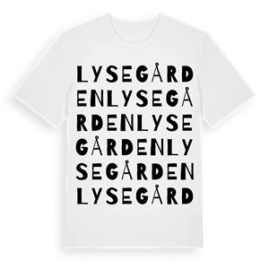 Lysegården ordlek t-shirt – ekologisk bomull t-shirt från Pinshirt
