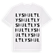 White t-shirt med Lyshult ordlek t-shirt
