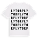 White t-shirt med Lytorp ordlek t-shirt