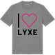 Mid Heather Gray t-shirt med Jag älskar Lyxe t-shirt stort tryck
