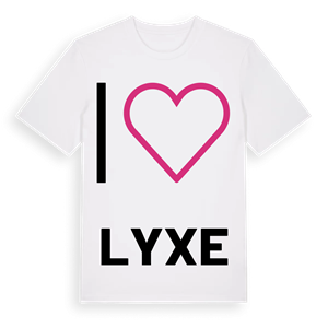 Jag älskar Lyxe t-shirt stort tryck – ekologisk bomull t-shirt från Pinshirt