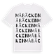 White t-shirt med Måbäcken ordlek t-shirt