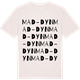 Vintage White t-shirt med Mad-dyn ordlek t-shirt