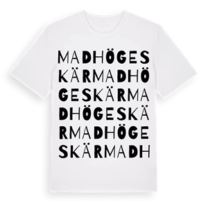 Madhögeskär ordlek t-shirt – ekologisk bomull t-shirt från Pinshirt