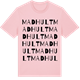 Pink Cotton t-shirt med Madhult ordlek t-shirt
