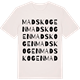 Vintage White t-shirt med Madskogen ordlek t-shirt
