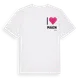 White t-shirt med Jag älskar Maen t-shirt litet tryck