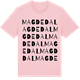 Pink Cotton t-shirt med Magdedal ordlek t-shirt