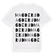 White t-shirt med Magderud ordlek t-shirt