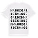 White t-shirt med Maggegården ordlek t-shirt