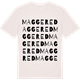 Vintage White t-shirt med Maggered ordlek t-shirt