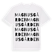 White t-shirt med Magnusgården ordlek t-shirt