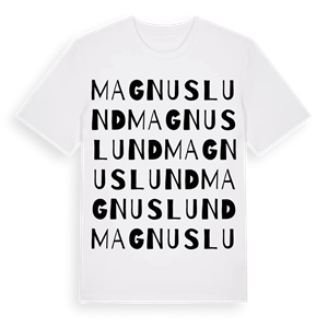 Magnuslund ordlek t-shirt – ekologisk bomull t-shirt från Pinshirt