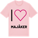 Pink Cotton t-shirt med Jag älskar Majåker t-shirt stort tryck