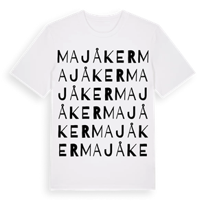 Majåker ordlek t-shirt – ekologisk bomull t-shirt från Pinshirt