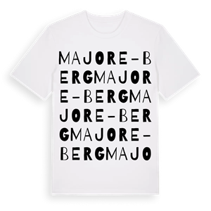 Majore-Berg ordlek t-shirt – ekologisk bomull t-shirt från Pinshirt