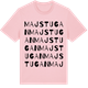 Pink Cotton t-shirt med Majstugan ordlek t-shirt