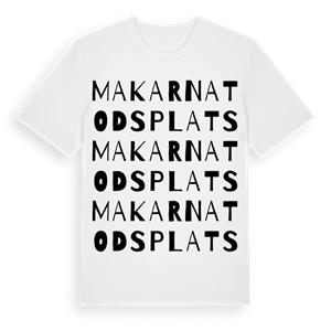 Makarna Tods Plats ordlek t-shirt – ekologisk bomull t-shirt från Pinshirt