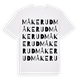 White t-shirt med Måkerud ordlek t-shirt