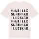 Vintage White t-shirt med Makrilleskär ordlek t-shirt