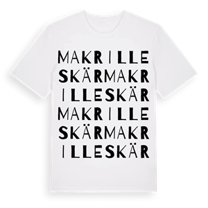 Makrilleskär ordlek t-shirt – ekologisk bomull t-shirt från Pinshirt