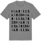 Mid Heather Gray t-shirt med Makrillskären ordlek t-shirt