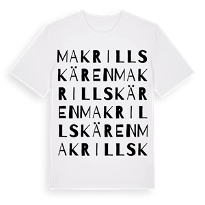 Makrillskären ordlek t-shirt – ekologisk bomull t-shirt från Pinshirt