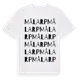 White t-shirt med Målarp ordlek t-shirt