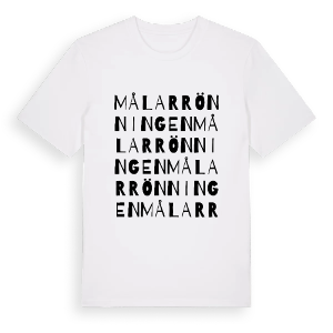 Målarrönningen ordlek t-shirt – ekologisk bomull t-shirt från PinShirt