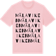 Pink Cotton t-shirt med Mälaviken ordlek t-shirt