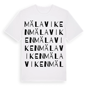Mälaviken ordlek t-shirt – ekologisk bomull t-shirt från Pinshirt