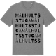 Mid Heather Gray t-shirt med Målhults Stuga ordlek t-shirt