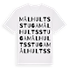 Målhults Stuga ordlek t-shirt