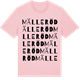 Pink Cotton t-shirt med Mälleröd ordlek t-shirt