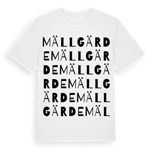 Mällgärde ordlek t-shirt – ekologisk bomull t-shirt från Pinshirt