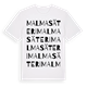 Malma säteri ordlek t-shirt