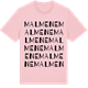 Pink Cotton t-shirt med Malmene ordlek t-shirt