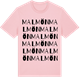Pink Cotton t-shirt med Malmön ordlek t-shirt