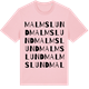 Pink Cotton t-shirt med Malmslund ordlek t-shirt