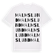 White t-shirt med Malmslund ordlek t-shirt
