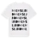 White t-shirt med Malmslund ordlek t-shirt