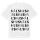 White t-shirt med Målshus ordlek t-shirt