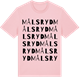 Pink Cotton t-shirt med Målsryd ordlek t-shirt