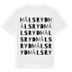 White t-shirt med Målsryd ordlek t-shirt