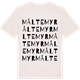 Vintage White t-shirt med Måltemyr ordlek t-shirt