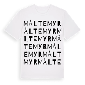 Måltemyr ordlek t-shirt – ekologisk bomull t-shirt från Pinshirt